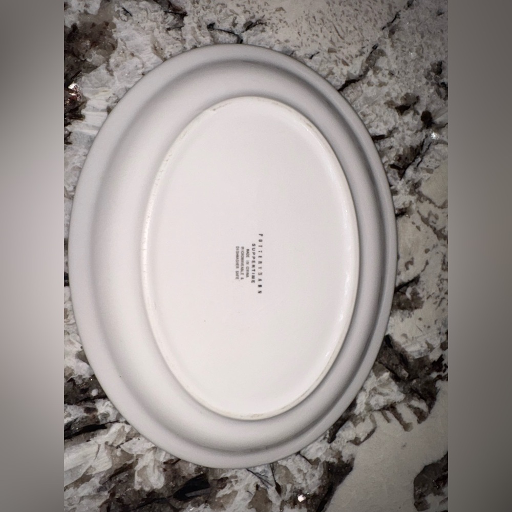 Pottery Barn White Oval Serving Platter